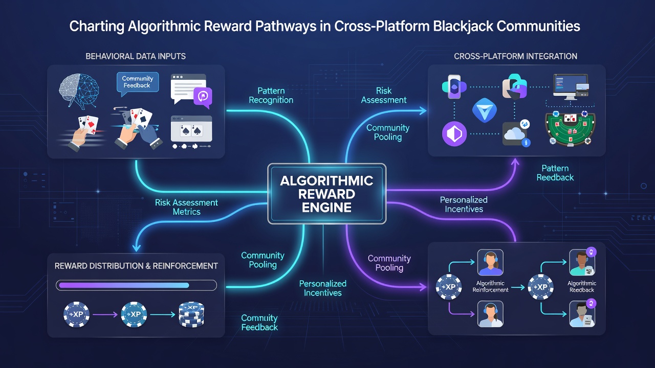 Visualisierung von Querschnitt-Datenanalysen und Belohnungskorrelationen in Blackjack-Communities