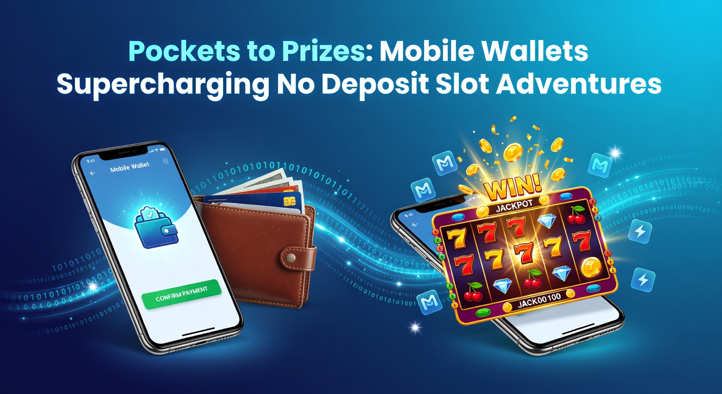 Illustration eines Spielers, der mit Mobile Wallet ein Slot-Turnier startet, umgeben von virtuellen Münzen und Preisen