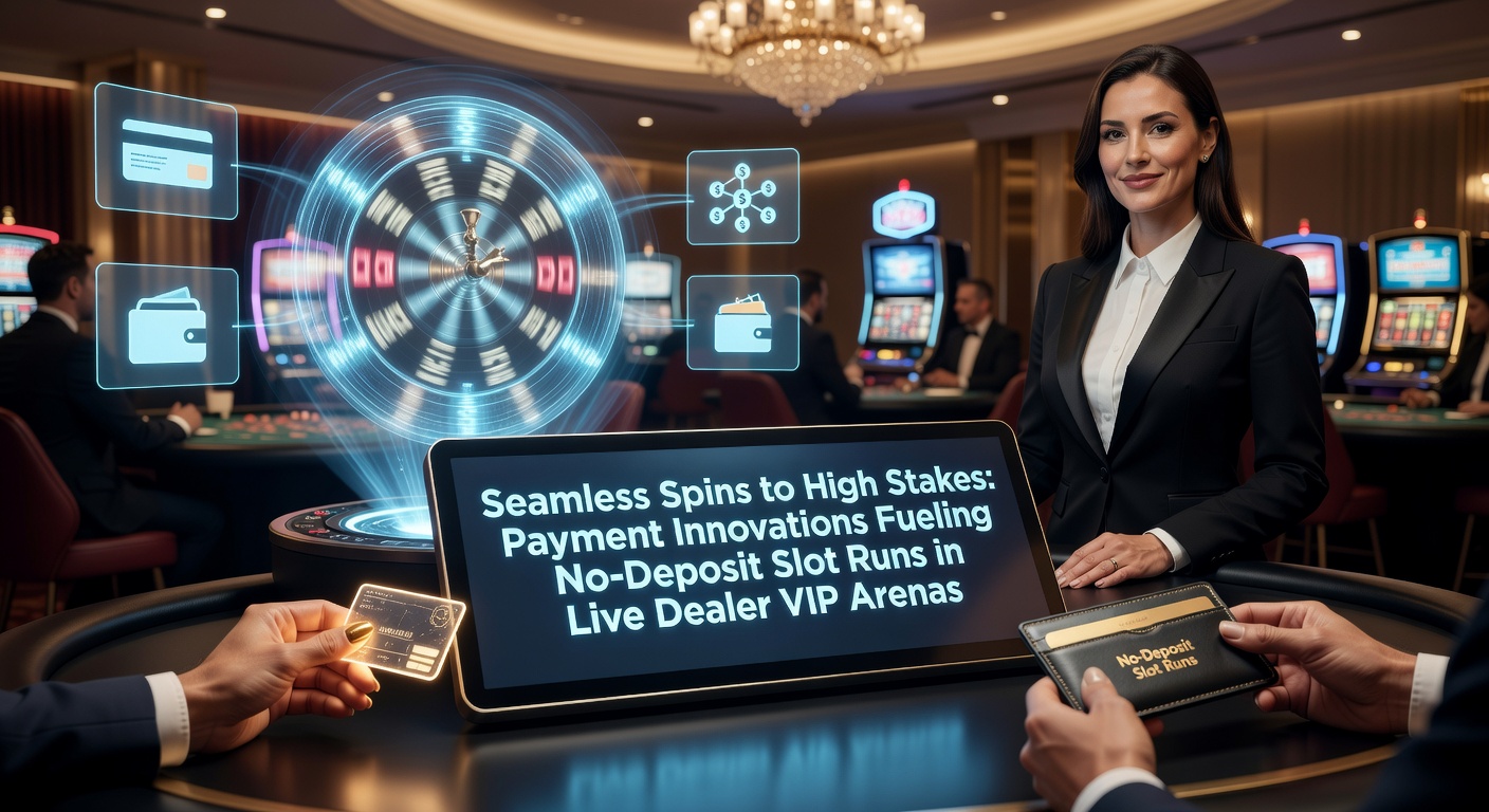 Illustration innovativer Zahlungssysteme, die Spieler von kostenlosen Slot-Drehs zu VIP-Tischen in Live-Casinos führen